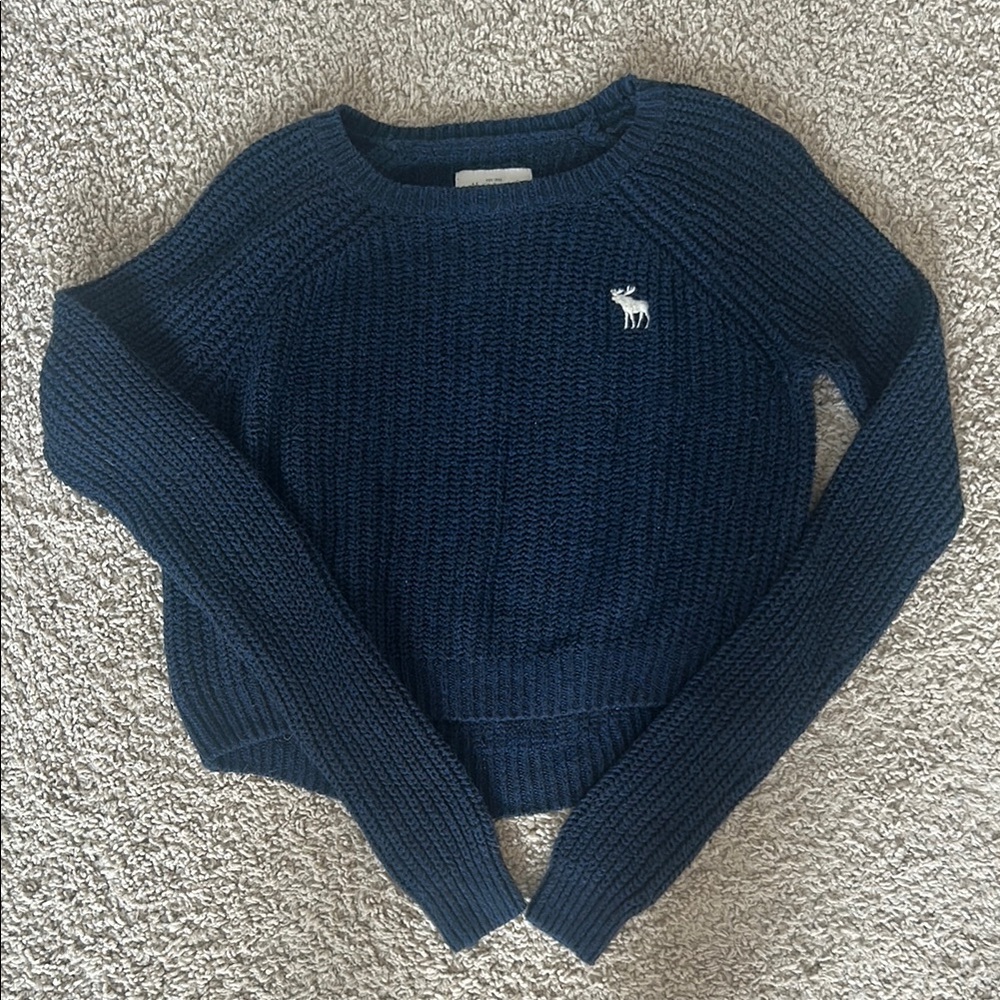 Abercrombie & Fitch Navy Cable Knit Sweater